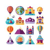Travel Icon Set Collection for Documents, Websites and Mobile Applications vector