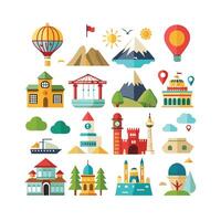 Travel Icon Set Collection for Documents, Websites and Mobile Applications vector