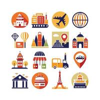 Travel Icon Set Collection for Documents, Websites and Mobile Applications vector