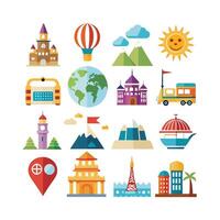 Travel Icon Set Collection for Documents, Websites and Mobile Applications vector