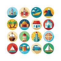 Travel Icon Set Collection for Documents, Websites and Mobile Applications vector