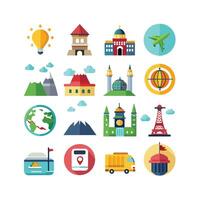 Travel Icon Set Collection for Documents, Websites and Mobile Applications vector