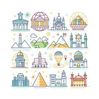 Travel Icon Set Collection for Documents, Websites and Mobile Applications vector