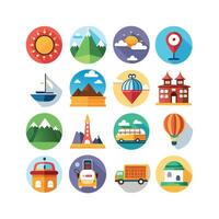 Travel Icon Set Collection for Documents, Websites and Mobile Applications vector