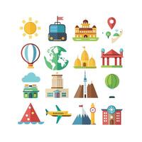 Travel Icon Set Collection for Documents, Websites and Mobile Applications vector