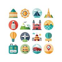 Travel Icon Set Collection for Documents, Websites and Mobile Applications vector