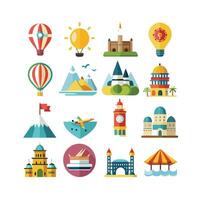 Travel Icon Set Collection for Documents, Websites and Mobile Applications vector