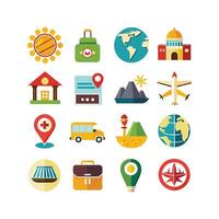 Travel Icon Set Collection for Documents, Websites and Mobile Applications vector