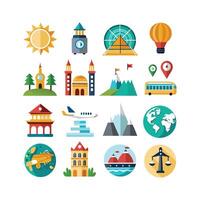 Travel Icon Set Collection for Documents, Websites and Mobile Applications vector