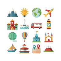Travel Icon Set Collection for Documents, Websites and Mobile Applications vector
