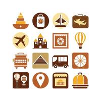 Travel Icon Set Collection for Documents, Websites and Mobile Applications vector