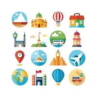 Travel Icon Set Collection for Documents, Websites and Mobile Applications vector