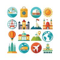Travel Icon Set Collection for Documents, Websites and Mobile Applications vector