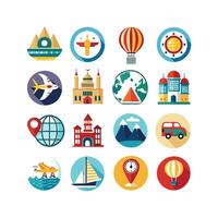 Travel Icon Set Collection for Documents, Websites and Mobile Applications vector