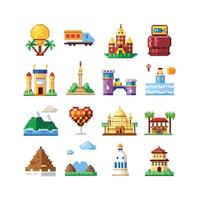 Travel Icon Set Collection for Documents, Websites and Mobile Applications vector