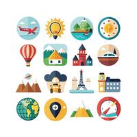 Travel Icon Set Collection for Documents, Websites and Mobile Applications vector