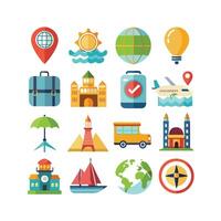 Travel Icon Set Collection for Documents, Websites and Mobile Applications vector