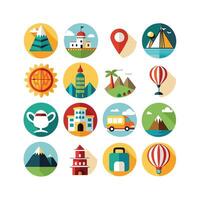 Travel Icon Set Collection for Documents, Websites and Mobile Applications vector