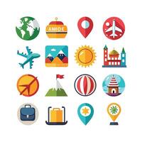 Travel Icon Set Collection for Documents, Websites and Mobile Applications vector