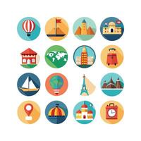 Travel Icon Set Collection for Documents, Websites and Mobile Applications vector