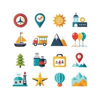 Travel Icon Set Collection for Documents, Websites and Mobile Applications vector
