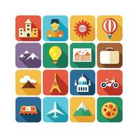 Travel Icon Set Collection for Documents, Websites and Mobile Applications vector