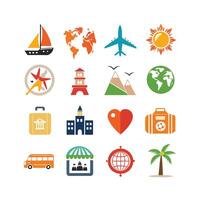 Travel Icon Set Collection for Documents, Websites and Mobile Applications vector