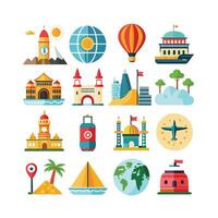 Travel Icon Set Collection for Documents, Websites and Mobile Applications vector