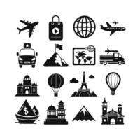 Travel Icon Set Collection for Documents, Websites and Mobile Applications vector