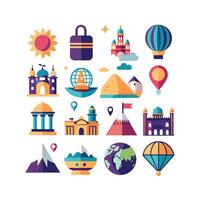 Travel Icon Set Collection for Documents, Websites and Mobile Applications vector