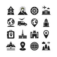 Travel Icon Set Collection for Documents, Websites and Mobile Applications vector