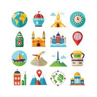 Travel Icon Set Collection for Documents, Websites and Mobile Applications vector