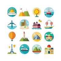 Travel Icon Set Collection for Documents, Websites and Mobile Applications vector