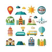 Travel Icon Set Collection for Documents, Websites and Mobile Applications vector