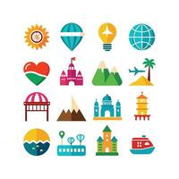 Travel Icon Set Collection for Documents, Websites and Mobile Applications vector