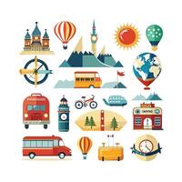 Travel Icon Set Collection for Documents, Websites and Mobile Applications vector
