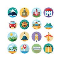 Travel Icon Set Collection for Documents, Websites and Mobile Applications vector