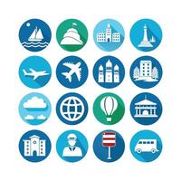 Travel Icon Set Collection for Documents, Websites and Mobile Applications vector
