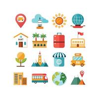 Travel Icon Set Collection for Documents, Websites and Mobile Applications vector