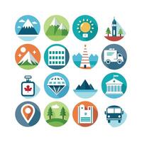 Travel Icon Set Collection for Documents, Websites and Mobile Applications vector