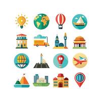 Travel Icon Set Collection for Documents, Websites and Mobile Applications vector