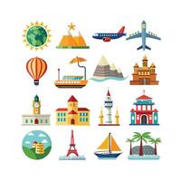 Travel Icon Set Collection for Documents, Websites and Mobile Applications vector