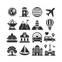 Travel Icon Set Collection for Documents, Websites and Mobile Applications vector