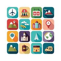 Travel Icon Set Collection for Documents, Websites and Mobile Applications vector