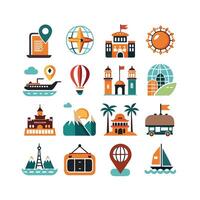 Travel Icon Set Collection for Documents, Websites and Mobile Applications vector