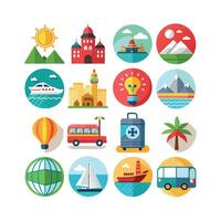 Travel Icon Set Collection for Documents, Websites and Mobile Applications vector