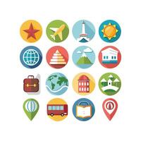 Travel Icon Set Collection for Documents, Websites and Mobile Applications vector