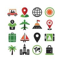 Travel Icon Set Collection for Documents, Websites and Mobile Applications vector