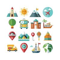 Travel Icon Set Collection for Documents, Websites and Mobile Applications vector