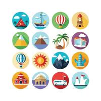 Travel Icon Set Collection for Documents, Websites and Mobile Applications vector